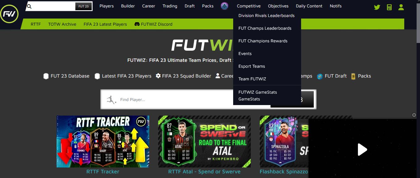 FUTWIZ soccer site and Alternatives