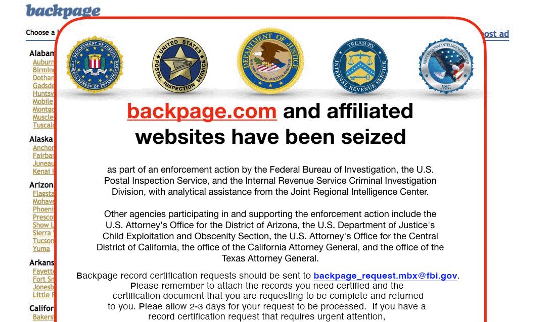 Backpage.com and Their Alternatives