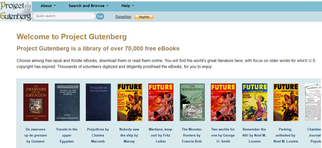 Project Gutenberg And Their Alternatives