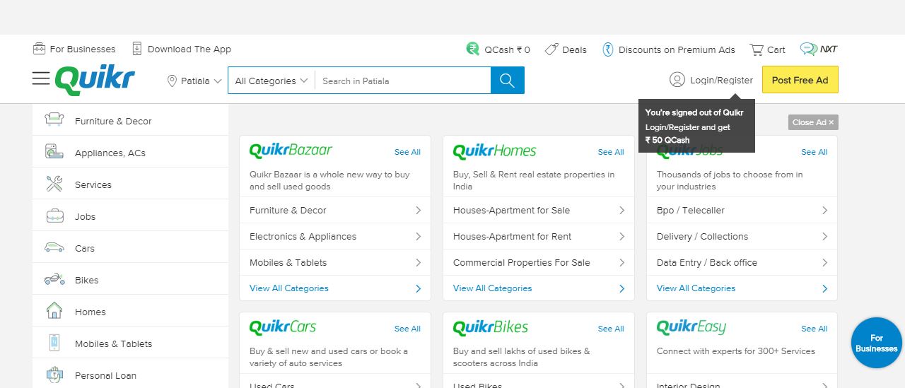 Quikr and their Alternatives