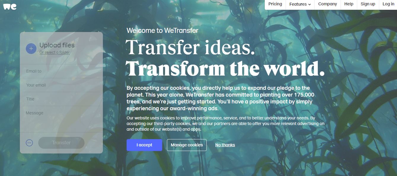 WeTransfer and Alternatives Sites