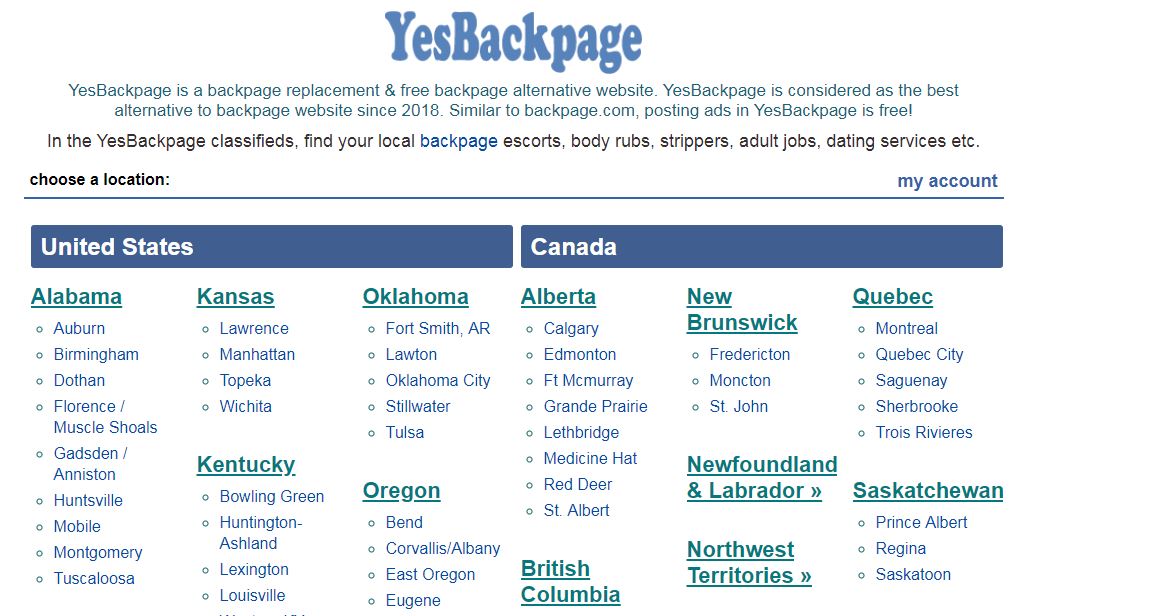 Yesbackpage and Their Alternatives
