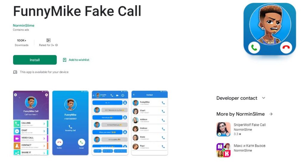 FunnyMike Fake Call
