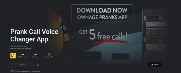 Prank Call Voice Changer App by Ownage Pranks