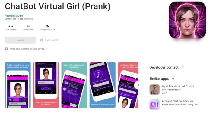 ChatBot Virtual Girl Prank
