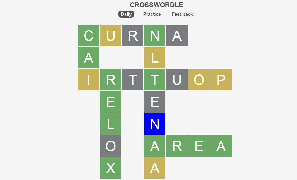 Crosswordle daily puzzle