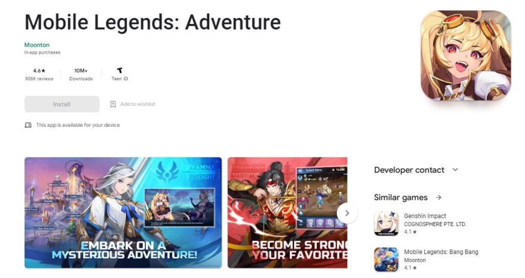 Mobile Legends Adventures