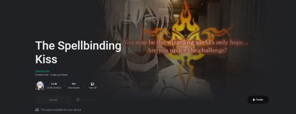 The Spellbinding Kiss - Anime Otome Dating Sim