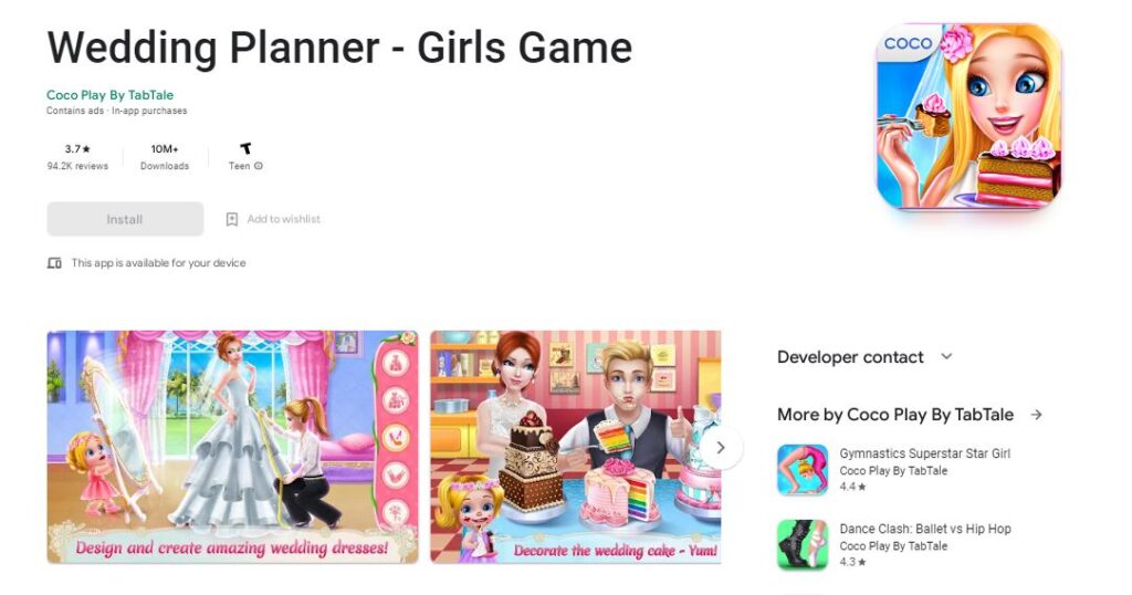 Wedding Planner Girls Game official game